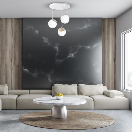 Подвесная люстра SFERA WOOD 3xE14/40W/230V белый
