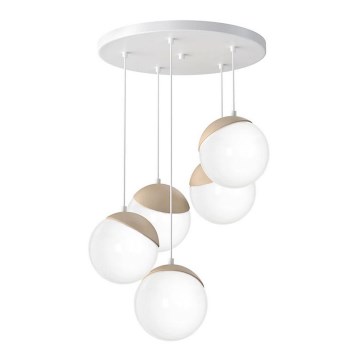 Подвесная люстра SFERA WOOD 5xE14/40W/230V белый