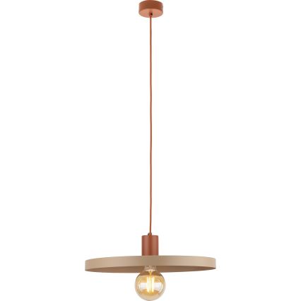 Подвесная люстра SILA 1xE27/15W/230V диаметр 40 см бежевый/кирпичный