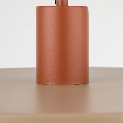 Подвесная люстра SILA 1xE27/15W/230V диаметр 40 см бежевый/кирпичный