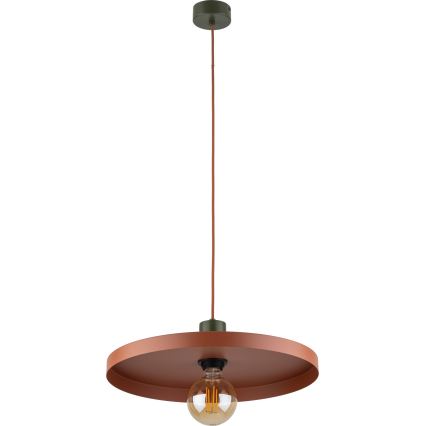 Подвесная люстра SILA 1xE27/15W/230V диаметр 40 см кирпичный/зеленый
