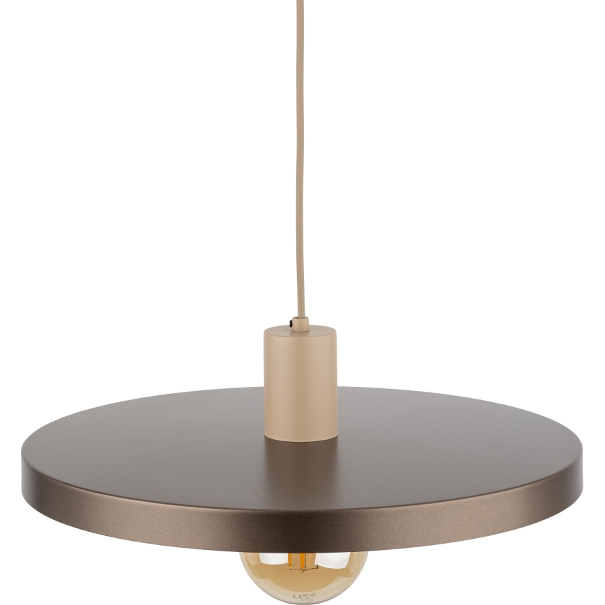 Подвесная люстра SILA 1xE27/15W/230V диаметр 40 см коричневый/бежевый