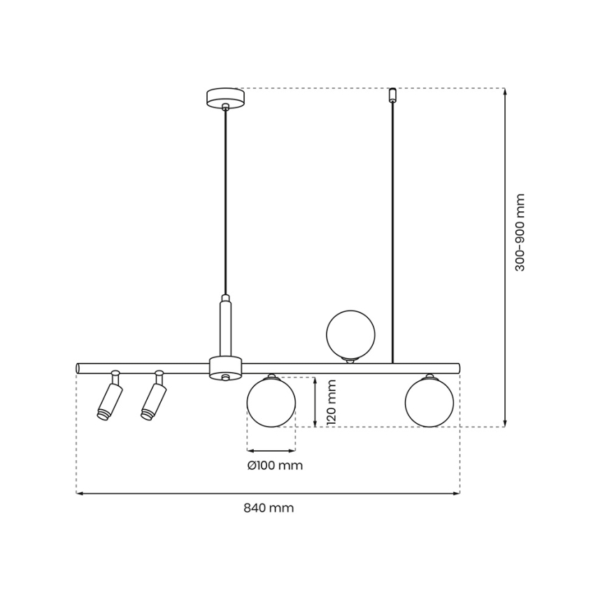 Подвесная люстра SIRIO 5xG9/25W/230V черная
