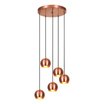 Подвесная люстра SIVANI 5xE27/40W/230V медный