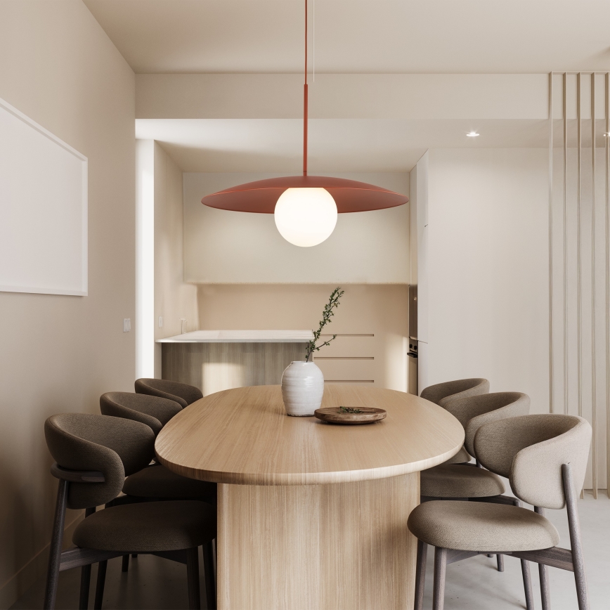 Подвесная люстра SLATE 1xE27/15W/230V диаметр 65 см кирпичный