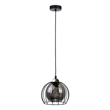 Подвесная люстра SOLO BLACK 1xE27/60W230V черный/золотой