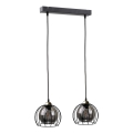 Подвесная люстра SOLO BLACK 2xE27/60W/230V черный/золотой