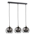 Подвесная люстра SOLO BLACK 3xE27/60W/230V черный/золотой