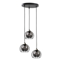 Подвесная люстра SOLO BLACK 3xE27/60W/230V черный/золотой