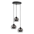 Подвесная люстра SOLO BLACK 3xE27/60W/230V диаметр 30 см