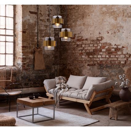 Подвесная люстра SPIEGA 3xE27/60W/230V золотистый/черный