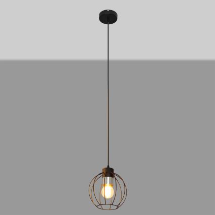 Подвесная люстра STARLIGHT 1xE27/15W/230V черная/серебряная