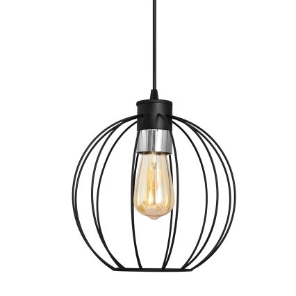 Подвесная люстра STARLIGHT 1xE27/15W/230V черный/серебряный