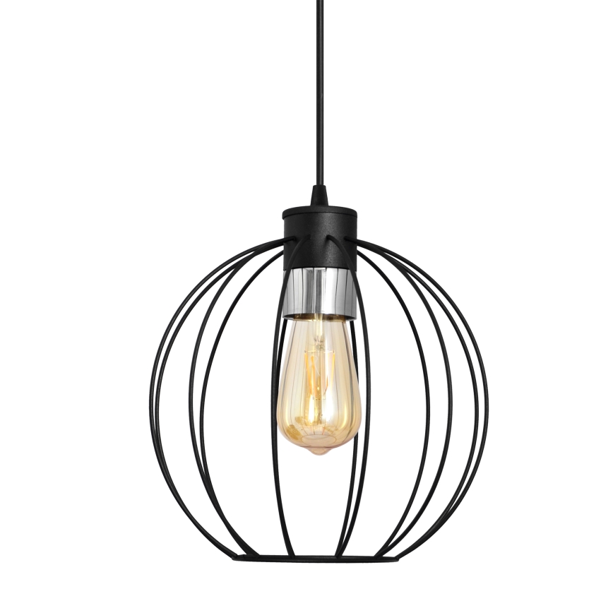 Подвесная люстра STARLIGHT 1xE27/15W/230V черный/серебряный