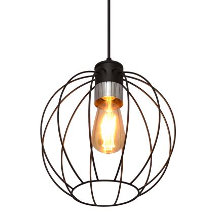 Подвесная люстра STARLIGHT 1xE27/15W/230V черный/серебряный
