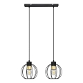 Подвесная люстра STARLIGHT 2xE27/15W/230V черная/золотая