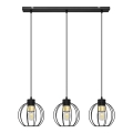Подвесная люстра STARLIGHT 3xE27/15W/230V черная/золотая