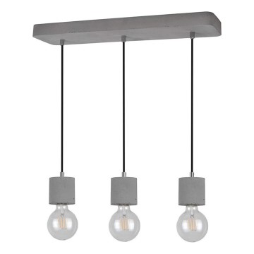 Подвесная люстра STRONG 3xE27/60W/230V бетон - сертифицировано FSC