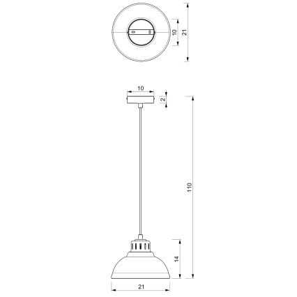 Подвесная люстра SVEN 1xE27/15W/230V бежевый