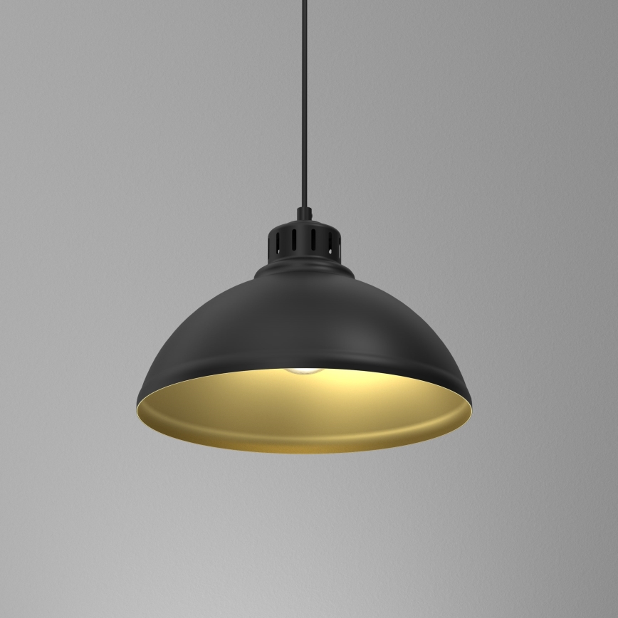 Подвесная люстра SVEN 1xE27/15W/230V черный/золотой