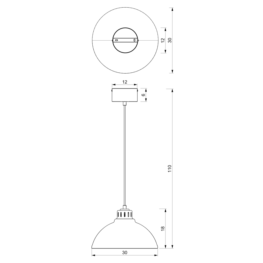 Подвесная люстра SVEN 1xE27/15W/230V черный/золотой