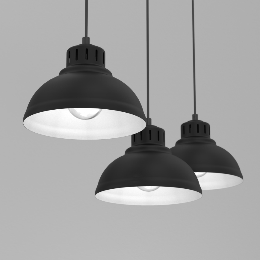 Подвесная люстра SVEN 3xE27/15W/230V черный