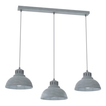 Подвесная люстра SVEN 3xE27/15W/230V серый