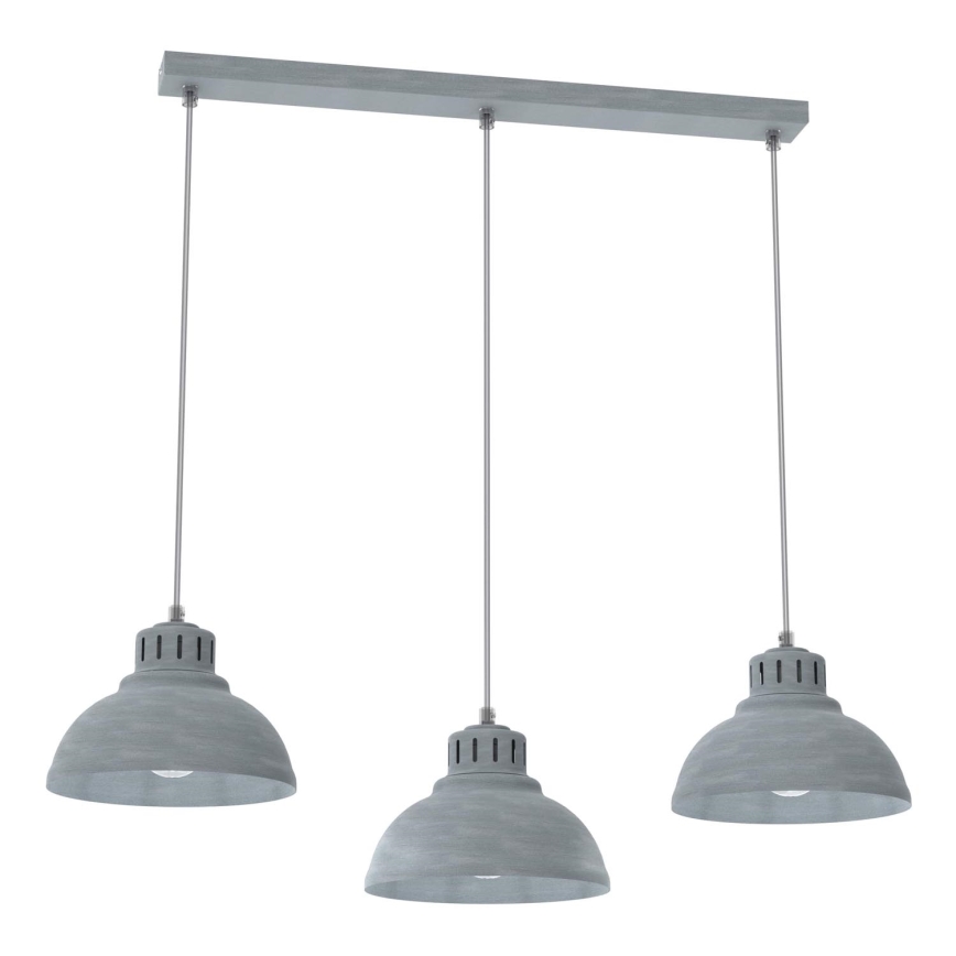 Подвесная люстра SVEN 3xE27/15W/230V серый