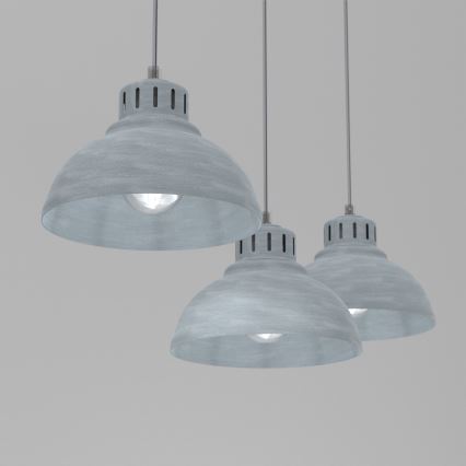 Подвесная люстра SVEN 3xE27/15W/230V серый