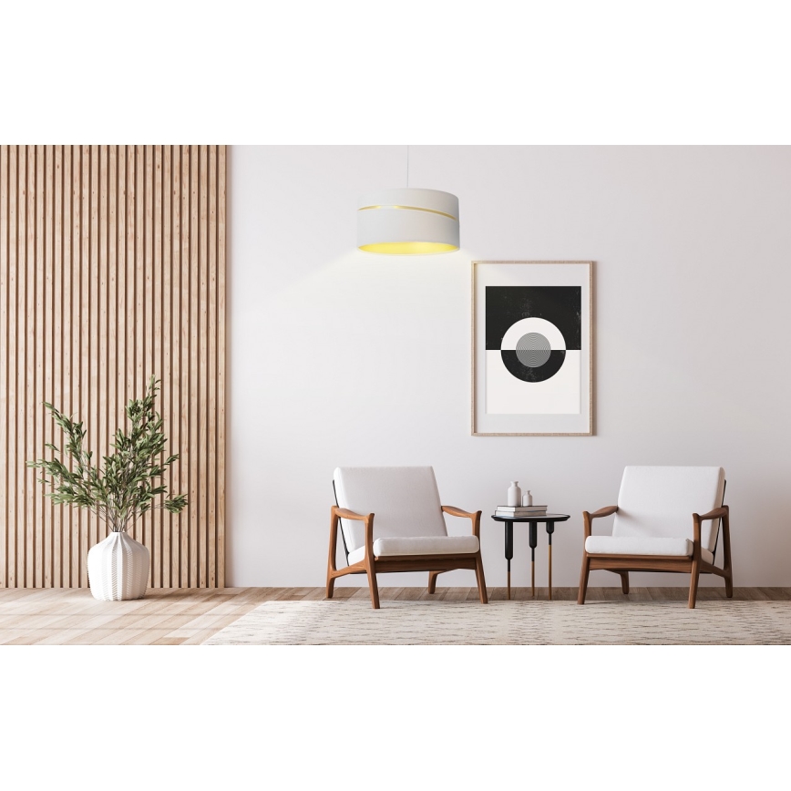 Подвесная люстра SWING 1xE27/60W/230V белый/золотистый