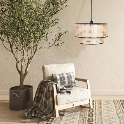 Подвесная люстра TAKARA 1xE27/20W/230V диаметр 40 см бежевый
