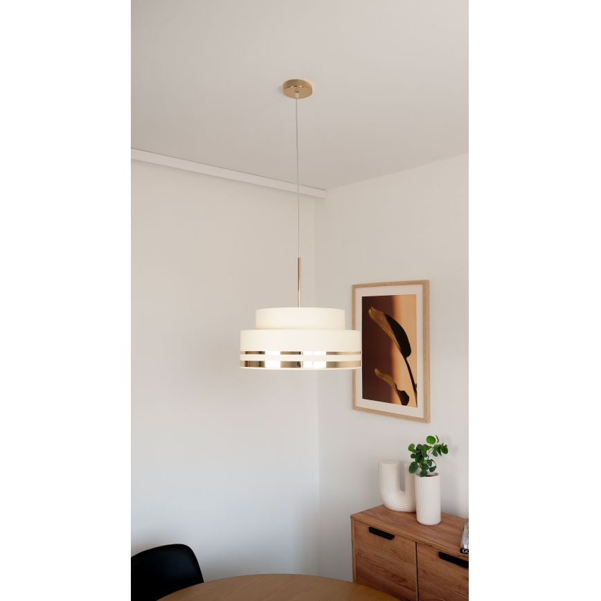 Подвесная люстра TAMI 1xE27/60W/230V бежевый/золотистый