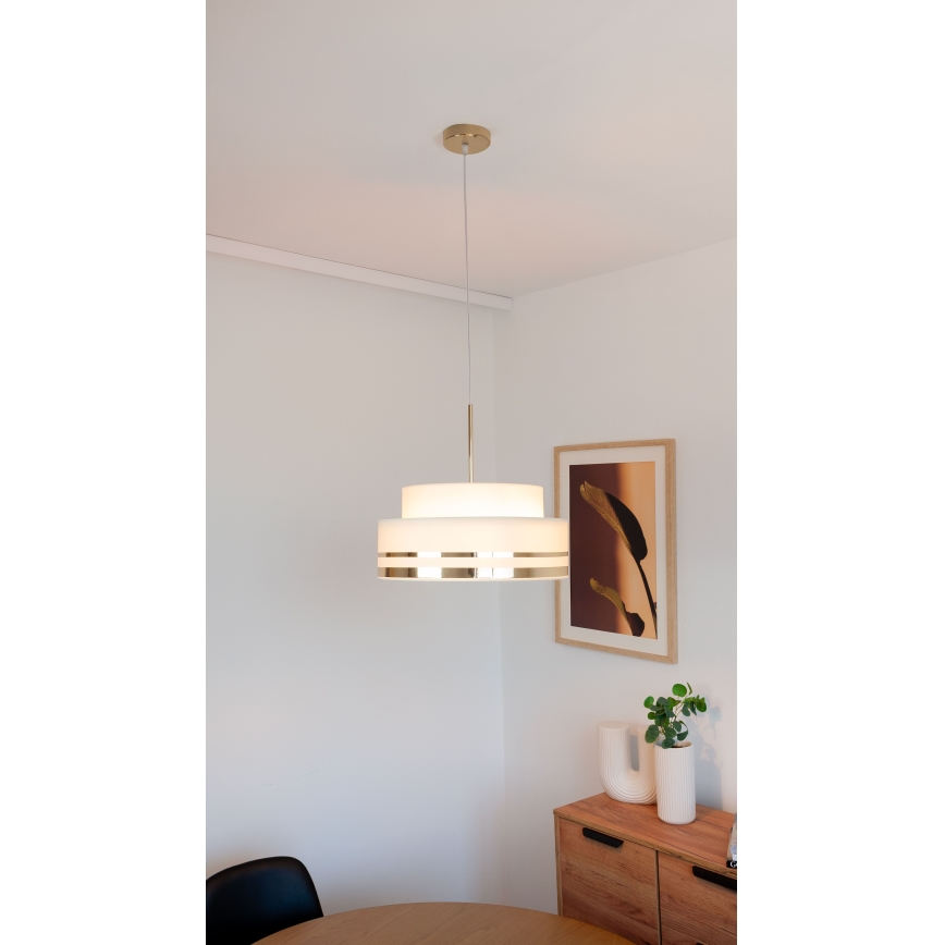 Подвесная люстра TAMI 1xE27/60W/230V бежевый/золотистый