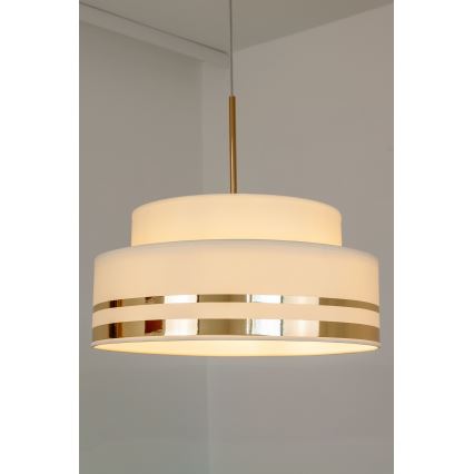 Подвесная люстра TAMI 1xE27/60W/230V бежевый/золотистый