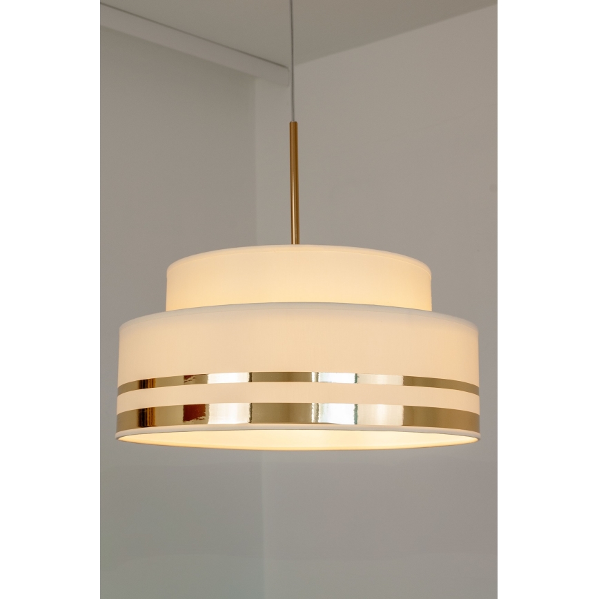 Подвесная люстра TAMI 1xE27/60W/230V бежевый/золотистый