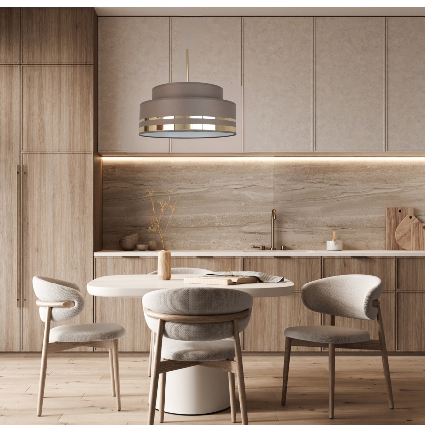 Подвесная люстра TAMI 1xE27/60W/230V коричневый/золотистый