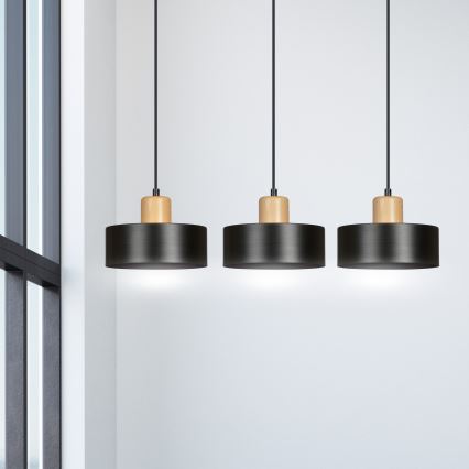 Подвесная люстра TORIN 3xE27/15W/230V черный