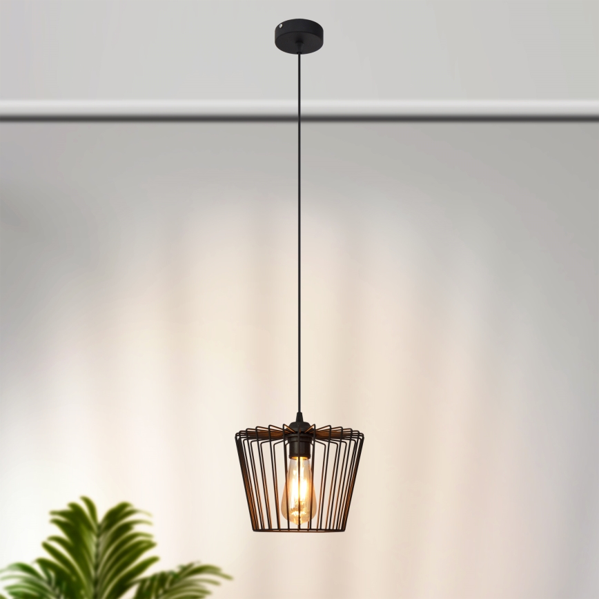 Подвесная люстра TORRI 1xE27/15W/230V диаметр 23 см черный