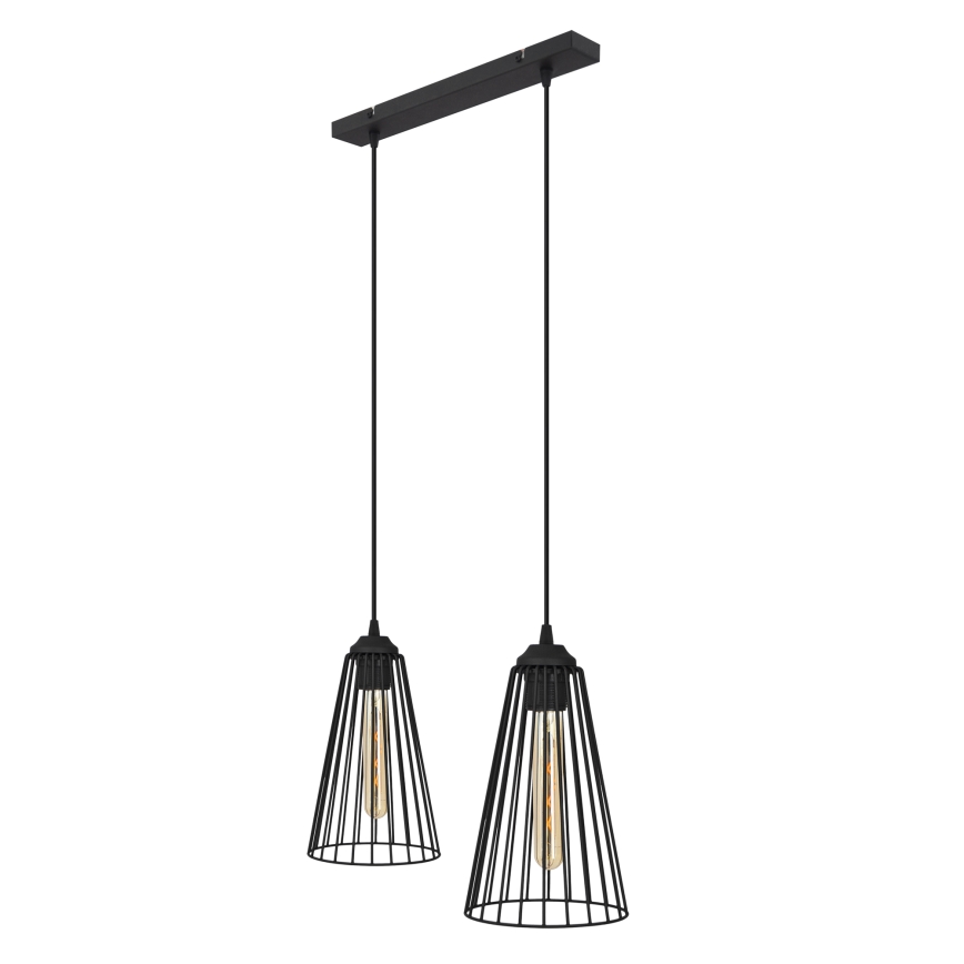 Подвесная люстра TORRI 2xE27/15W/230V черный