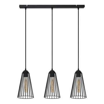 Подвесная люстра TORRI 3xE27/15W/230V черный