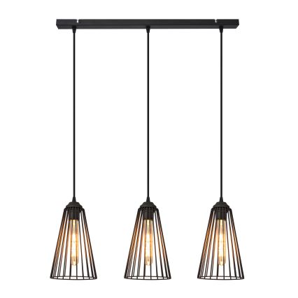 Подвесная люстра TORRI 3xE27/15W/230V черный