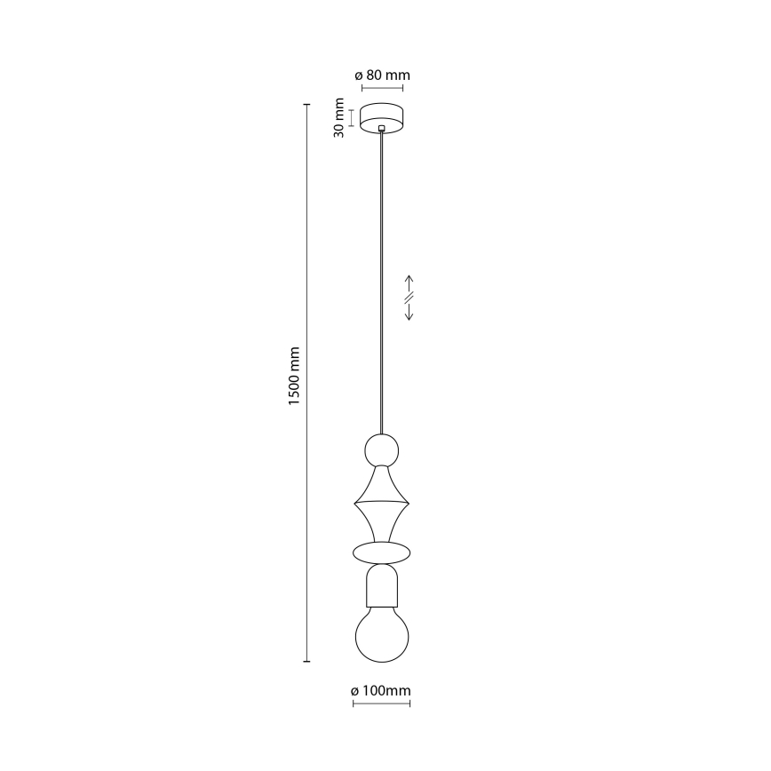 Подвесная люстра TOWER 1xE27/15W/230V бежевый