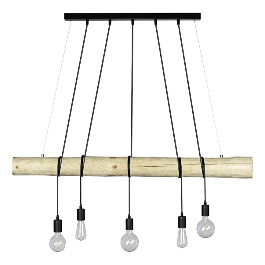 Подвесная люстра TRABO 5xE27/60W/230V сосна