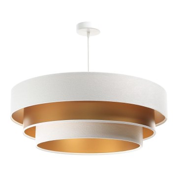 Подвесная люстра TRINITI 1xE27/60W/230V белый/золотистый
