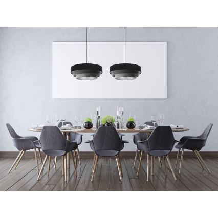 Подвесная люстра TRINITI 1xE27/60W/230V черный/серый