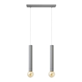 Подвесная люстра TUBA 2xE27/15W/230V серая