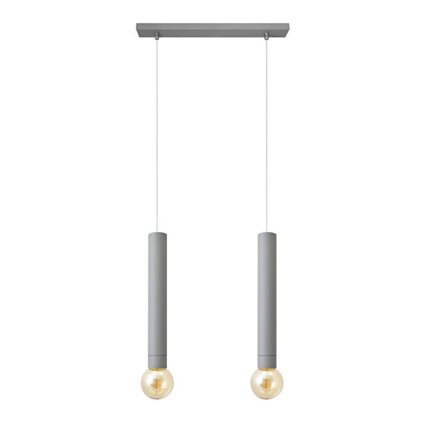Подвесная люстра TUBA 2xE27/15W/230V серая