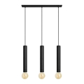 Подвесная люстра TUBA 3xE27/15W/230V черная