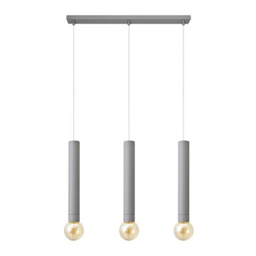 Подвесная люстра TUBA 3xE27/15W/230V серая