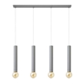Подвесная люстра TUBA 4xE27/15W/230V серая